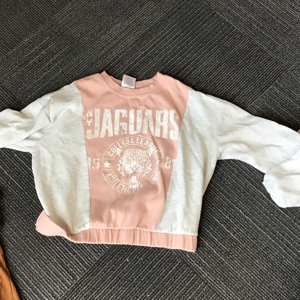 Zoe + Liv Pink and White Jaguar Sweatshirt